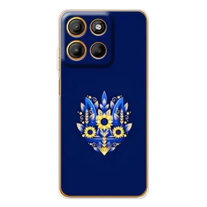 Чехол Укр Символика для Motorola Moto G15 Power (Цветущий Герб)