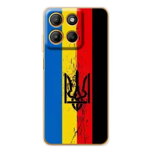 Чехлы УПА (Красно-Чёрный) на Motorola Moto G15 Power (Флаг УПА)