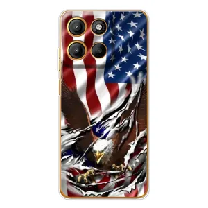 Чехол Флаг USA для Motorola Moto G15 Power (Флаг USA)