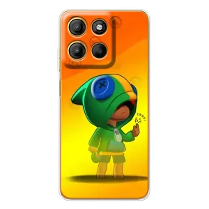Чехол Бравл Старс для Motorola Moto G15 Power (LEON в кофте)