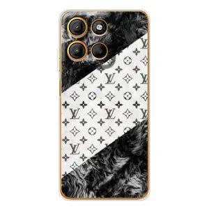 Чехол Стиль Louis Vuitton на Motorola Moto G15 Power (LV на белом)