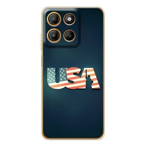 Чехол Флаг USA для Motorola Moto G15 Power (USA)