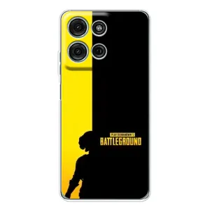 Чехол (TPU) с картинкой "Лого Пабг" на Мото Джи 15 (Battlegrounds)