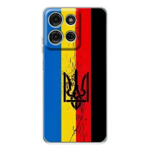 Чехлы УПА (Красно-Чёрный) на Motorola Moto G15 (Флаг УПА)
