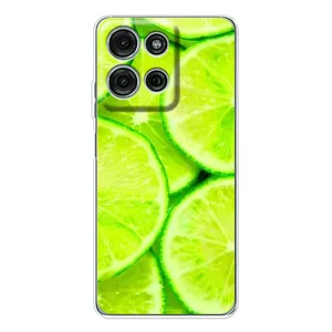 Чехол с изображением вкусной еды для Motorola Moto G15 (Лайм)