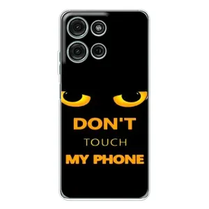 Чехол с Прикольным принтом на Motorola Moto G15 (Не трогай мой телефон)