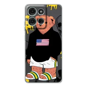 Чехлы Мишка Тедди для Мото Джи 15 (Teddy USA)