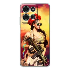 ЗСУ Чехлы (TPU) для Motorola Moto G15 (Женщина солдат)