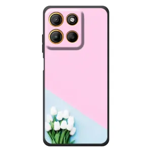 Чехлы с картинкой (Тюльпаны) на 

Мо Motorola Мо Г17 Павер 
 (Белые тюльпаны)
