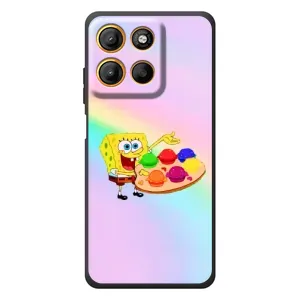 Силиконовый чехол Спанч Боб на
Мо Motorola Мо Г17 Павер
(Бургеры)