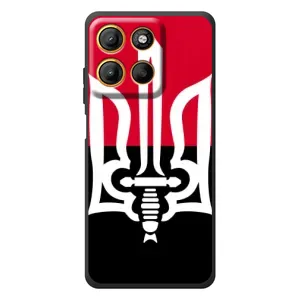 Чехлы УПА (Красно-Чёрный) на Motorola Moto G17 Power (Герб Украины)