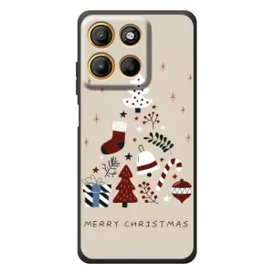 Чехол Санта Клаус для Motorola Moto G17 Power (Merry Christmas)
