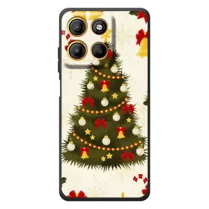 Чехол Новогодняя Елка на Motorola Moto G17 Power (Новогодний принт)