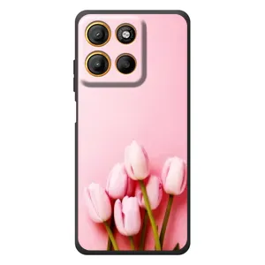 Чехлы с картинкой (Тюльпаны) на 

Мо Motorola Мо Г17 Павер 
 (Розовые тюльпаны)