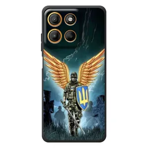 Патриотический Чехол для Motorola Moto G17 Power (ЗСУ з крильями)