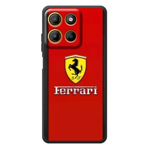 Силіконовий бампер з картинкою машини на Motorola Moto G17 (Ferrari Logo)