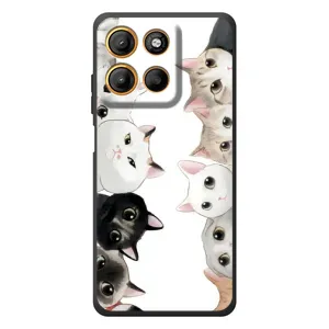 Силиконовый чехол с котиком для Motorola Moto G17 (Коты)