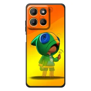 Чохол Бравл Старс для Motorola Moto G17 (LEON в кофті)