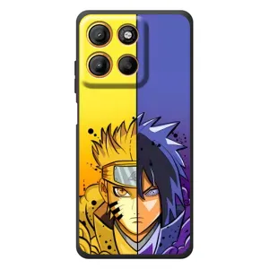 Купить Чехлы на телефон с принтом Anime для Motorola Moto G17 (Naruto Vs Sasuke)