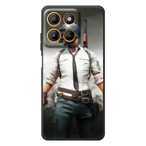 Силиконовый чехол с картинкой "Герой Pubg" на Motorola Moto G17 (Пабг)
