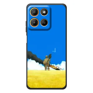 Чехлы на военную тематику для Motorola Moto G17 (Попадание)