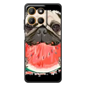 Чехол (ТПУ) Милые собачки для Motorola Moto G17 (Смешной Мопс)