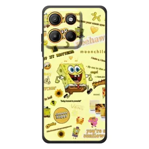 Силиконовый чехол Спанч Боб на Моторола Мото Ж17
(Спанч Боб бежит)