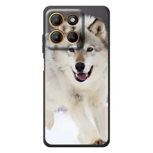 Чехол с Волком на Motorola Moto G17 (Волк на снегу)