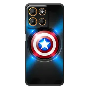 Чехол с Щитом Капитана Америки на Motorola Moto G17 (Яркий Щит Капитана)