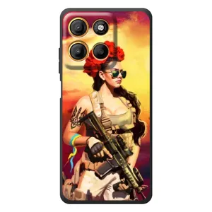 ЗСУ Чохли (TPU) для Motorola Moto G17 (Жінка солдат)