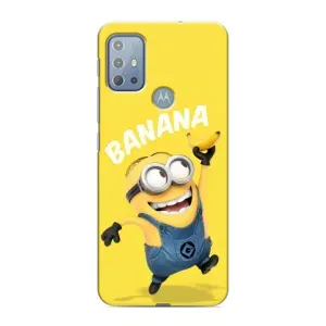 Мультяшный принт на Чехол для Моторола Мото джи 20 (Banana)
