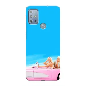 Силиконовый Чехол Барби Фильм на Motorola MOTO G20 (Барби и Кен)