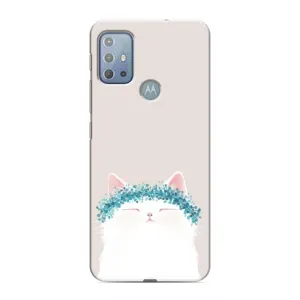 Чохол на тематику: Коти для Motorola MOTO G20 (Білий котик)