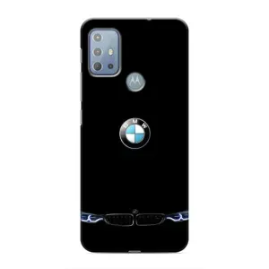 Силиконовый бампер с картинкой машины на Motorola MOTO G20 (Черный BMW)
