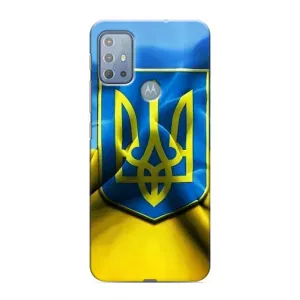 Чехол с картинкой (Патриотический ГЕРБ) на Motorola MOTO G20 (Герб и Флаг Украины)