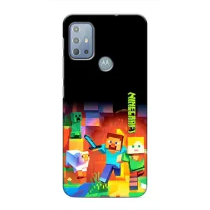 Чехлы для Motorola MOTO G20 (Персонажи Майн Крафт) (Герой Майнкрафт)