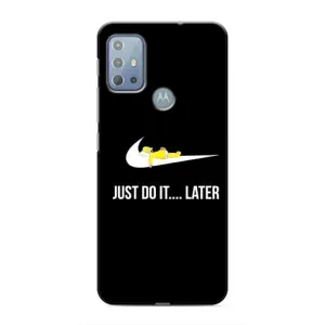 Силиконовый Чехол на Motorola MOTO G20 с картинкой Nike (Later)