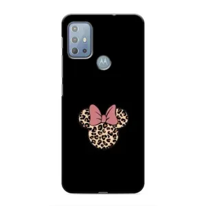 Чехол с леопардовым принтом на Motorola MOTO G20 (Леопардовая Минни)