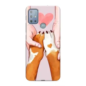 Чехол (ТПУ) Милые собачки для Motorola MOTO G20 (Любовь к собакам)