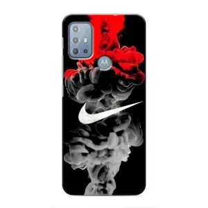Силиконовый Чехол на Motorola MOTO G20 с картинкой Nike (Nike дым)