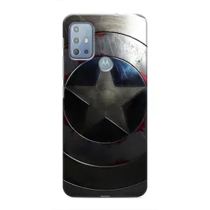 Чехол с Щитом Капитана Америки на Motorola MOTO G20 (Ретро Щит Капитана)