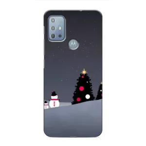 Чехлы на Новый Год Motorola MOTO G20 (Снеговички)