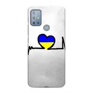Силиконовый Чехол на Motorola MOTO G20 (Я-Украина) (Украинская кардиограмма)
