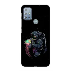 Силиконовый Чехол с принтом "Космонавты" на Motorola MOTO G20 (В руках земля)
