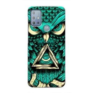 Чехлы с принтом СОВЫ для Motorola MOTO G20 (Зеленая сова)