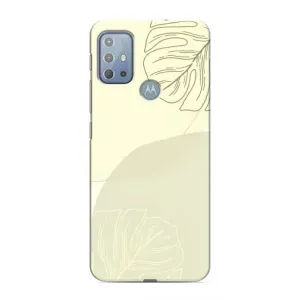Чехол цветочный дизайн для Motorola MOTO G20 (Зелёный фон)