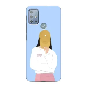 Силиконовый Чехол на Motorola MOTO G20 с картинкой Стильных Девушек (Желтая кепка)