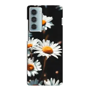 Чехол с ромашками на Motorola MOTO G200 (Белые ромашки)