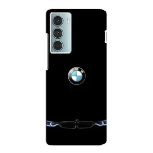 Силиконовый бампер с картинкой машины на Motorola MOTO G200 (Черный BMW)