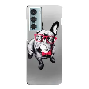 Чехол (ТПУ) Милые собачки для Motorola MOTO G200 (Бульдог в очках)